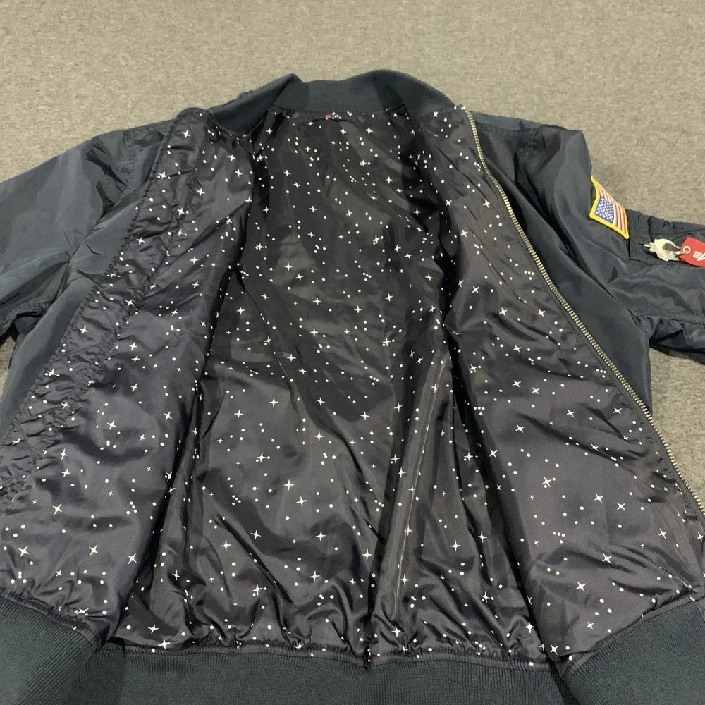 NEW Alpha Industries REVERSIBLE II MA-1 TT NASA Jacket Stars - Size XXL/2XL
